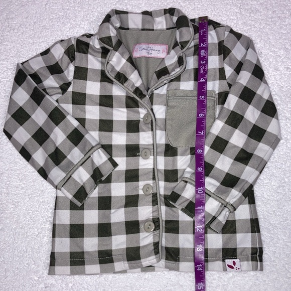 Sweet honey Buffalo check Grampa pajama set 18m - Picture 2 of 9